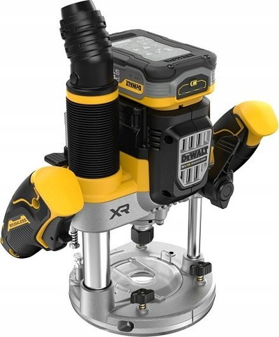 Frezë druri DEWALT DCW620H2-QW, me bateri, 2 bateri edhe karikues, e verdhë