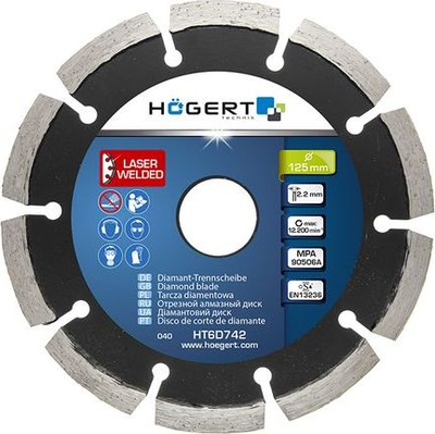 Disk prerës Hogert Technik HT6D742, 125mm, 2.2mm, për mulli këndor