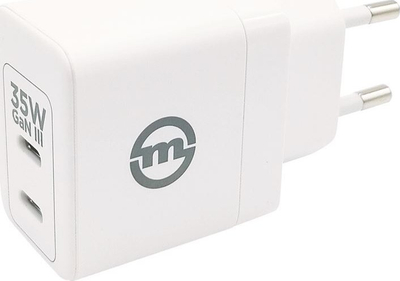 Karikues muri Mobile Origin GaN III, 35W, 2x USB‑C, i bardhë