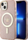 Mbrojtëse telefoni Guess Glitter Gold MagSafe, për iPhone 14 Plus, rozë