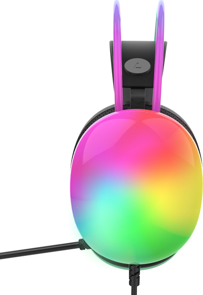 Kufje gaming Inca IGK-X8S, RGB, me kabllo, ngjyrë e zezë