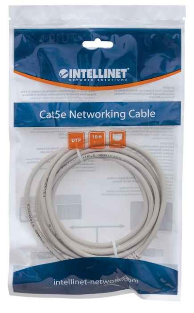 Kabllo rrjeti Intellinet Patch Cord CAT5e, 3m, UTP, gri