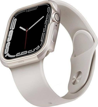 Mbrojtëse Uniq Valencia për Apple Watch 41mm, seri 4 5 6 7 8 SE, starlight