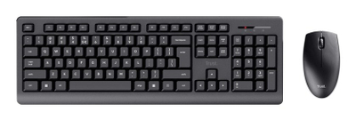 Set tastierë dhe maus Trust Primo, wireless, i zi