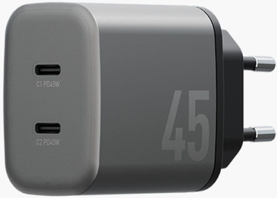 Karikues muri Energea Ampcharge GaN45, 2x USB C, 45W, gri