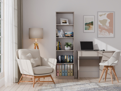 Raft librash Clay Bookcase, 50 x 182 x 30 cm, 5 rafte, ngjyrë argjile