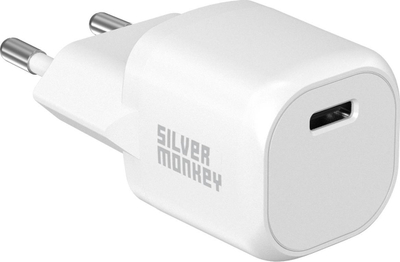 Karikues muri Silver Monkey Mini PD 20W, USB C, i bardhë