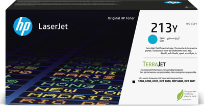 Тонер HP 213Y LaserJet, цијан, оригинален