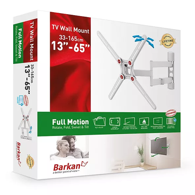Mbajtëse muri për TV Barkan 3400W, deri 65", 40kg, e bardhë