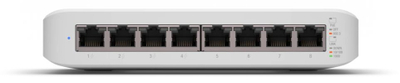 Мрежен прекинувач Ubiquiti UniFi USW Lite 8 PoE, 8x гигабитен, 4x PoE+, бел