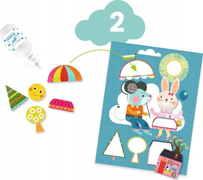 Set kreativ për kalamaj Djeco Cat & Friends, 6 aktivitete, nga 18 muajsh, shumëngjyrësh
