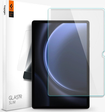 Xham mbrojtës Spigen Glas.tR Slim për Galaxy Tab S9 FE+ 12.4\", 0.2mm, fortësi 9H, transparent