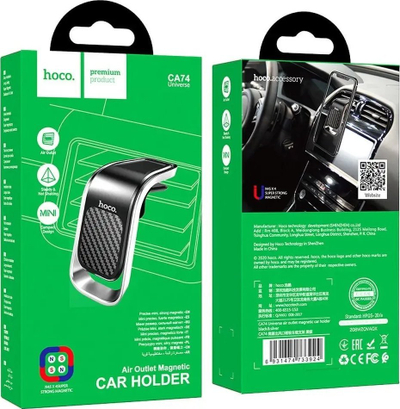 Mbajtës magnetik makine Hoco CA74, karikues wireless për iPhone, ngjyrë argjendtë