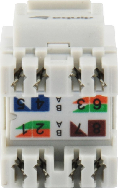 Modul rrjeti Equip Keystone Jack Cat.6 LSA, pa mbrojtje, i hollë, i bardhë