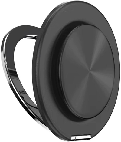 Mbajtësja për telefon PopSockets Aluminum Radial MagSafe, alumin, e zezë