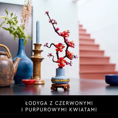 Set LEGO Icons Plum Blossom, model për zbukurim, për të rritur, shumëngjyrësh