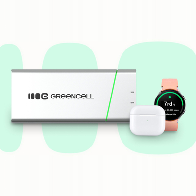 Powerbank Green Cell PowerPlayPro, 20800mAh, 65W, argjendi
