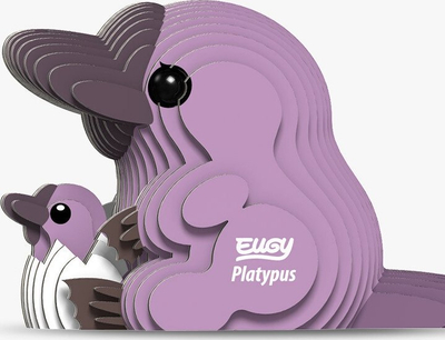 Puzzle 3D Eugy Platypus, 21 pjesë, lodër edukative, shumëngjyrësh