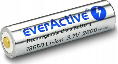 Bateri e rikarikushme EverActive 18650, 2600mAh, Li-ion 3.7V, me micro USB