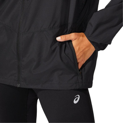 Xhaketë vrapimi Asics Core Jacket W 2012C341-001, për goca, poliestër, e zezë