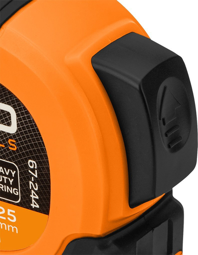 Metër matëse NEO Tools Super Black, 7.5 m, 25 mm, portokalli