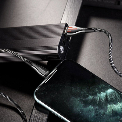 Kabllo karikimi Borofone BU23 Lightning, USB në Lightning, 1.2m, e zezë