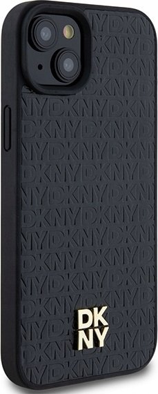 Маска за телефон DKNY DKHMP15SPSHRPSK, за iPhone 15 14 13 6.1", MagSafe, црна