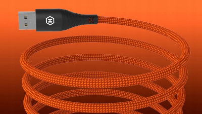 Kabllo Hammer AKC001409, USB-A në USB-C, 1.2 m, portokalli