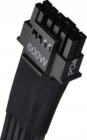 Kabllo SilverStone PP14-90 12VHPWR, 12+4 pin nga furnizimi në 12+4 pin te karta grafike 90°, i zi