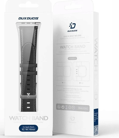 Rrip lëkure Dux Ducis YS për Apple Watch, 38 40 41 mm, i zi