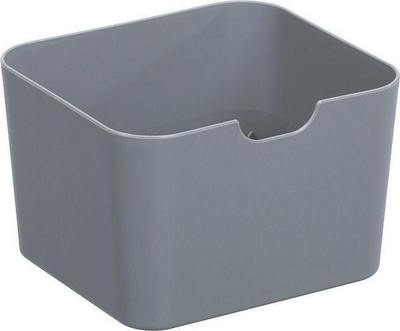 Set kuti organizuese Plast Team Pro Box 2785, 8L, 6 ndarje mrena, transparente me gri