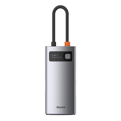 Hub 4in1 Seria Metal Gleam Baseus, USB-C në USB 3.0 + USB 2.0 + HDMI + USB-C PD