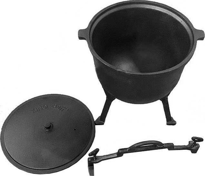 Tenxhere gize Hunter Cast Iron Pot, 4L, me këmbë, e zezë