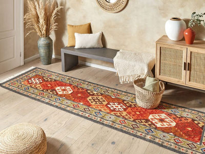 Tapet URTSADZOR Wool Kilim, 80 x 300 cm, lesh, shumëngjyrësh