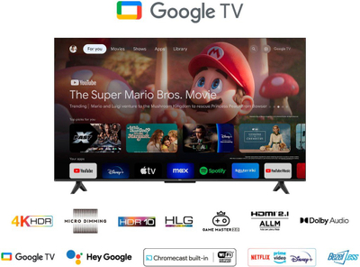 TV TCL 55V6BX1, 55", 4K Ultra HD, Google TV, i zi