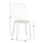 Karrige metalike Amore HM5007.12, 42x48x90 cm, e bardhë