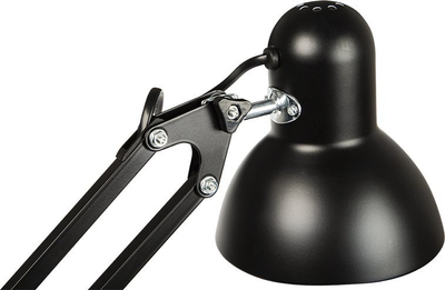 Lampë tavoline LB-09, E27, kabllo 180cm, me kapëse, e zezë