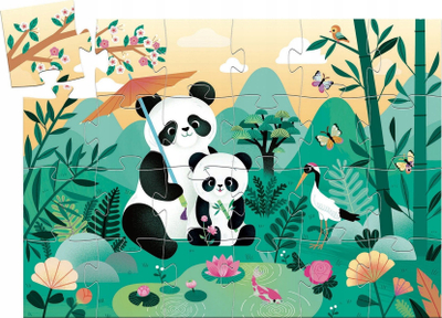 Puzëll për kalamaj Djeco Leo the Panda, 24 copa, karton i mirë, shumëngjyrësh