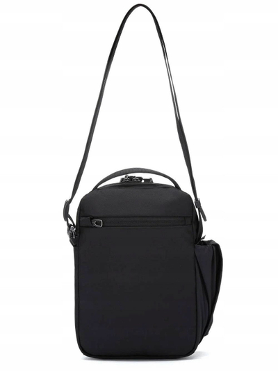 Çantë krahu Pacsafe V Tour Crossbody, për tablet 11", që s’e merr uji, e zezë