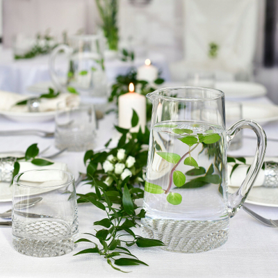 Сет бокал и 6 чаши Krosno Fjord, 300ml, 1L, транспарентен