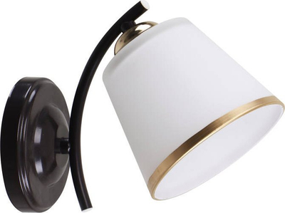 Applik muri Candellux Greco 21-22615, metal, qelq, e zezë me të bardhë