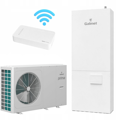 Sistem ngrohje hibrid Galmet Prima 1F GT160 Sinum, pompë nxehtësie 10kW, WiFi, i bardhë