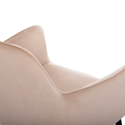 Karrige me krahë LATRELL HM8582.05, velvet, 57x56x84 cm, e kremtë