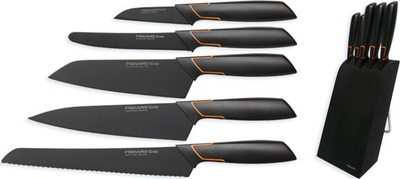 Set thika Fiskars 1003099, 5 copë, zezë/ portokalli