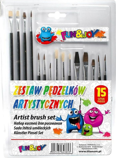 Furça për ngjyra Titanium, 15 copë