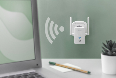 Ripetues Wi‑Fi Digitus DN-7065, 300 Mbps, 2.4 GHz, me USB, i bardhë