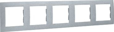 Ramka pieciokrotna Simon 15 aluminium (1501650-026)