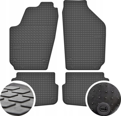 Tapete gome për makinë Petex VW Polo IV, set 4 copë, me stopper, të zinj