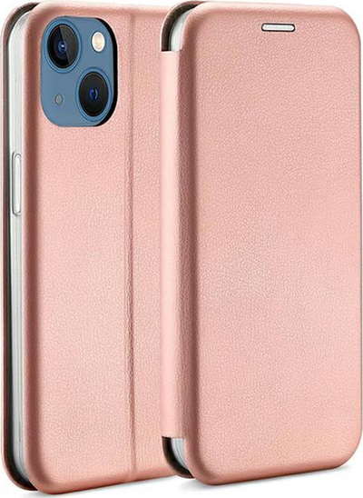 Mbulesë telefoni Beline Book Magnetic, për iPhone 15 6.1", tip portofol, rozë gold