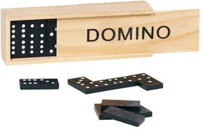 Set domino druri Goki Wooden Domino, 4.5 x 2 cm, shumëngjyrësh